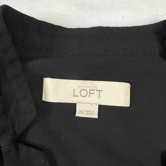 LOFT Sleeveless V-Neck Shirt Dress Size X-Small Knee Length Minimalist Casual - Picture 4 of 10